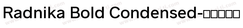 Radnika Bold Condensed字体转换